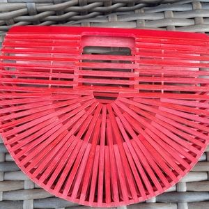 Red Wood Bamboo Tote Bag
